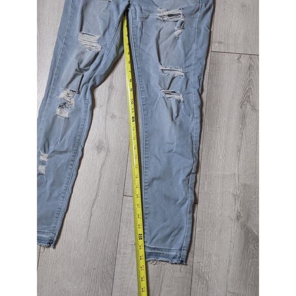 American Eagle Distressed Hi-Rise Jegging Size 6 Women's Super Stretch X Jeans - Picture 12 of 12